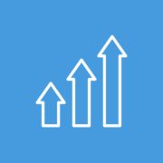 increase revenue icon An icon of three arrows going up.
